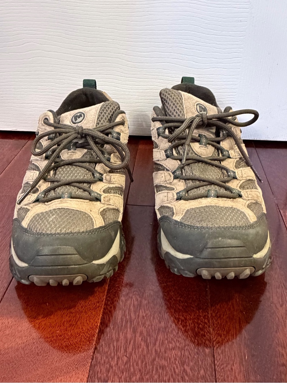 Merrell Men’s 8.5 Hiking Trail Shoes Brown Tan Vibram Outdoor Sneakers - Picture 1 of 9